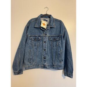 1990s Hard Rock Cafe Orlando Denim Jacket Guitar Logo Blue Jean Jacket - New